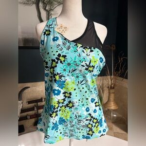 ZeroXposur Floral Tank Top with Black Trim